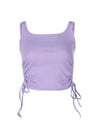 Ruched Sleeveless Tank Tops Tees Women Solid Casual Fashion Crop Top Ladies High Street Tie Up Croptop Summer Fitness - MAGUSTA BEAUTY