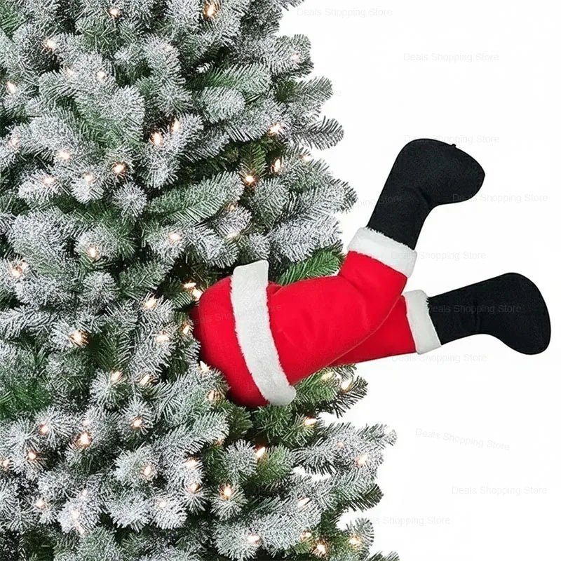 Santa Claus Legs Hanging, Christmas Tree Plush Decor, Santa Claus Elf Leg Christmas Decorations for Xmas Hanging Ornaments - MAGUSTA BEAUTY