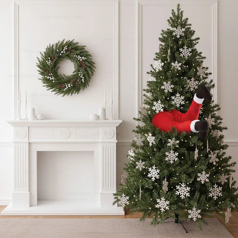 Santa Claus Legs Hanging, Christmas Tree Plush Decor, Santa Claus Elf Leg Christmas Decorations for Xmas Hanging Ornaments - MAGUSTA BEAUTY