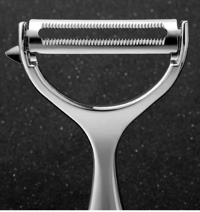 Serrated Blade/Flat Edge Peeler Potato Peeler Slicer Knife Watermelon/Melon Grater Kitchen Multi - Purpose Tool - MAGUSTA BEAUTY