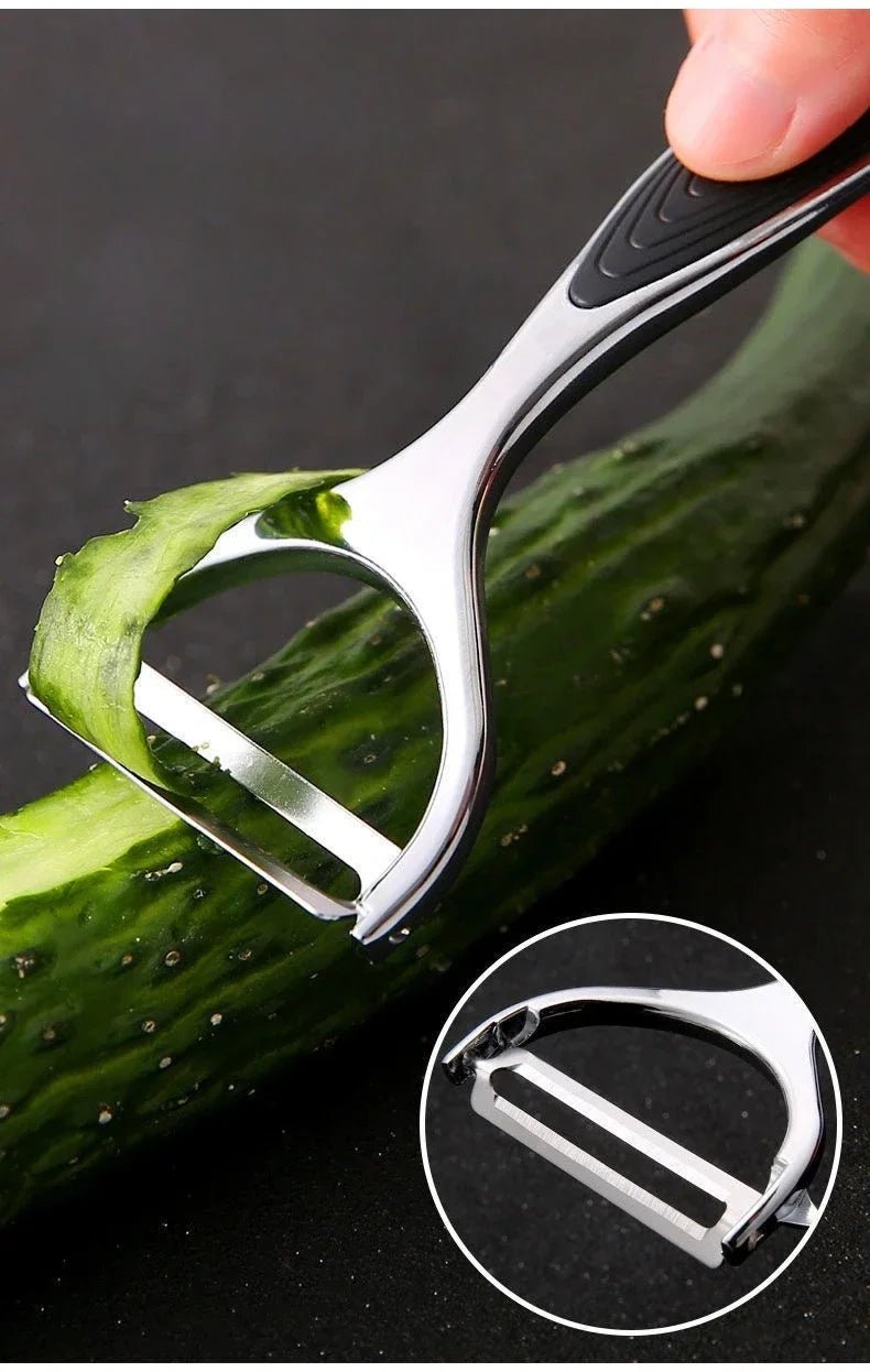 Serrated Blade/Flat Edge Peeler Potato Peeler Slicer Knife Watermelon/Melon Grater Kitchen Multi - Purpose Tool - MAGUSTA BEAUTY