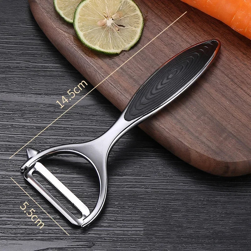Serrated Blade/Flat Edge Peeler Potato Peeler Slicer Knife Watermelon/Melon Grater Kitchen Multi - Purpose Tool - MAGUSTA BEAUTY