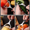 Serrated Blade/Flat Edge Peeler Potato Peeler Slicer Knife Watermelon/Melon Grater Kitchen Multi - Purpose Tool - MAGUSTA BEAUTY