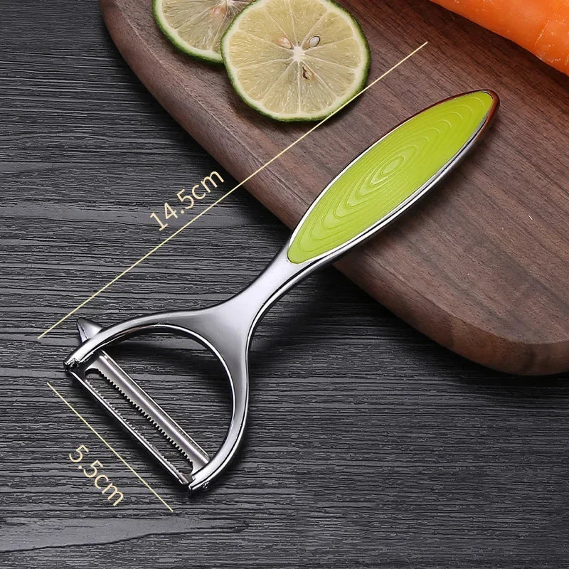 Serrated Blade/Flat Edge Peeler Potato Peeler Slicer Knife Watermelon/Melon Grater Kitchen Multi - Purpose Tool - MAGUSTA BEAUTY