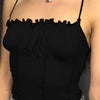 Sexy 2024 Summer Women Ruffles Tank Top Fashion Ladies Sleeveless Strapless Ruched Slim Crop Top Camisole Female Clothing Tanks - MAGUSTA BEAUTY