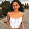 Sexy 2024 Summer Women Ruffles Tank Top Fashion Ladies Sleeveless Strapless Ruched Slim Crop Top Camisole Female Clothing Tanks - MAGUSTA BEAUTY