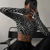 Sexy Backless Lace ups Pullover Tees Women Autumn Black O-neck Slim Longsleeve Short T-Shirt - MAGUSTA BEAUTY