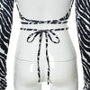 Sexy Backless Lace ups Pullover Tees Women Autumn Black O-neck Slim Longsleeve Short T-Shirt - MAGUSTA BEAUTY