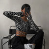 Sexy Backless Lace ups Pullover Tees Women Autumn Black O-neck Slim Longsleeve Short T-Shirt - MAGUSTA BEAUTY