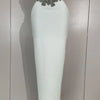 Sexy Backless Sparkly Crystal Diamonds White Bodycon Bandage Dress Women Celebrity Elegant Evening Club Party Birthday Dresses - MAGUSTA BEAUTY