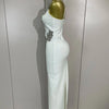 Sexy Backless Sparkly Crystal Diamonds White Bodycon Bandage Dress Women Celebrity Elegant Evening Club Party Birthday Dresses - MAGUSTA BEAUTY