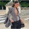 Sexy Deep V-neck Woolen Jackets Women's Hollow Up Waist Split Flare Long Sleeves Metal Buckle Coat High Street Fashion Jacket - MAGUSTA BEAUTY