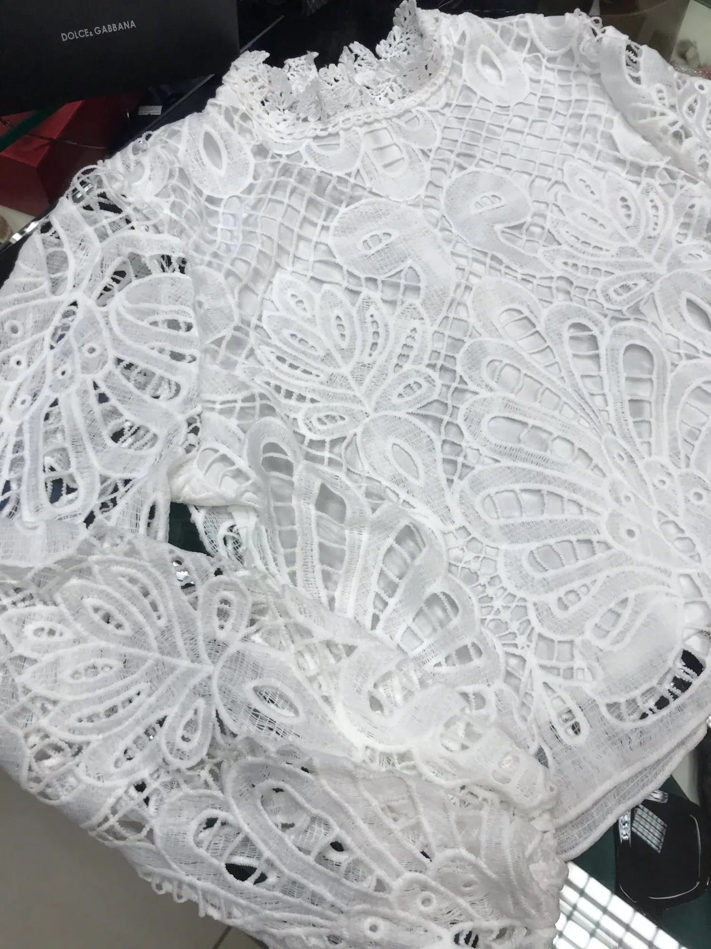 Sexy Long Sleeve White Lace Shirts Women Blouses Casual Crochet Hollow Out Elegant Tops Cropped Turtleneck Blusas 16296 - MAGUSTA BEAUTY