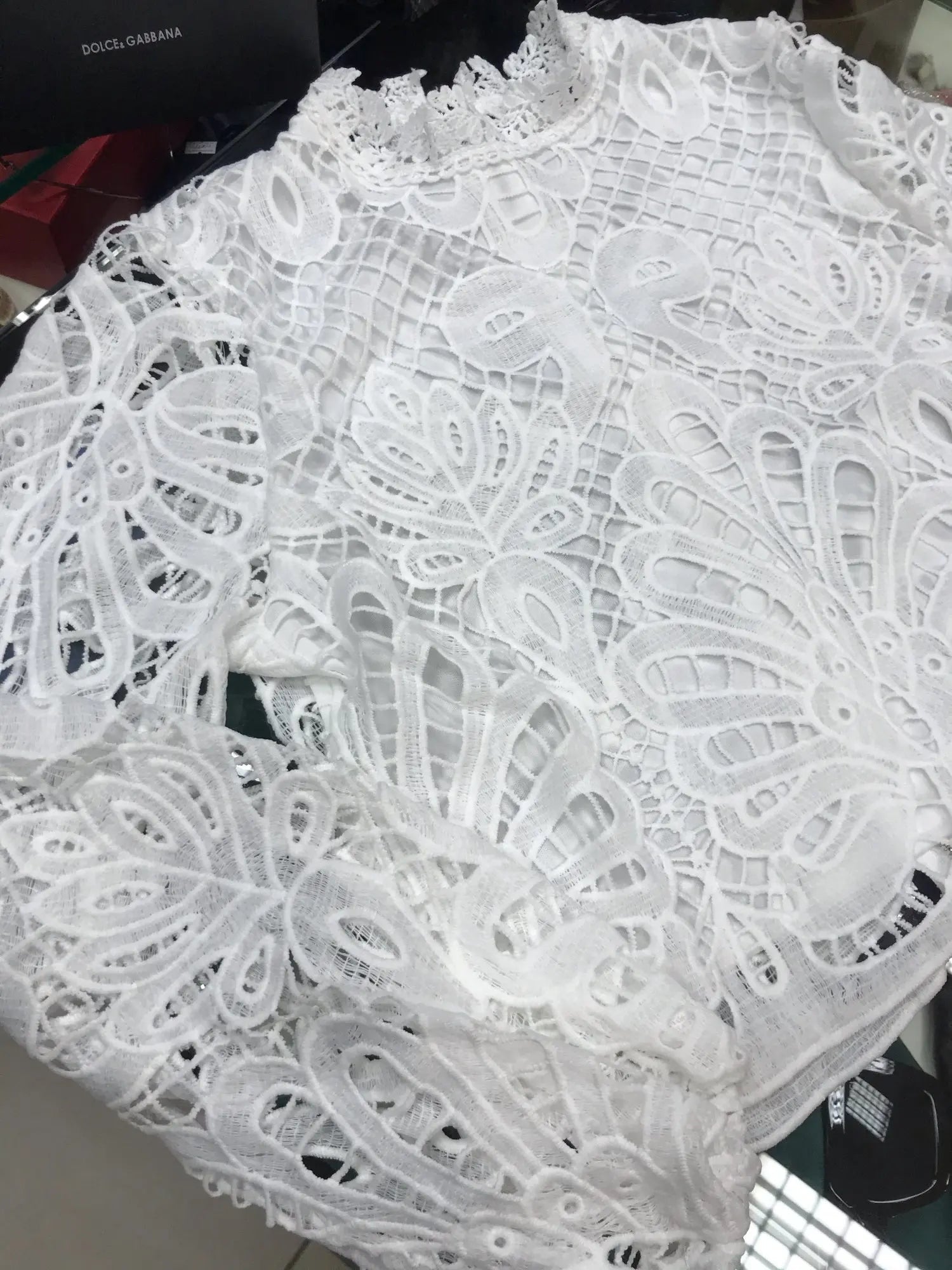 Sexy Long Sleeve White Lace Shirts Women Blouses Casual Crochet Hollow Out Elegant Tops Cropped Turtleneck Blusas 16296 - MAGUSTA BEAUTY