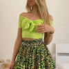 Sexy Off Shoulder Twist Bow Bare Midriff Short T Shirt Women Short Sleeves Bottoming Shirt Ladies Tee Shirt Tops Camisetas Mujer - MAGUSTA BEAUTY