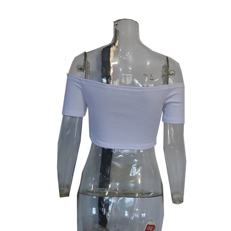 Sexy Off Shoulder Twist Bow Bare Midriff Short T Shirt Women Short Sleeves Bottoming Shirt Ladies Tee Shirt Tops Camisetas Mujer - MAGUSTA BEAUTY
