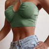 Sexy Solid Lace Up Bow Halter Ruched Crop Top Fashion Sleeveless Backless Tube Tops Female Streetwear Tops 2023 New Women - MAGUSTA BEAUTY