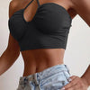 Sexy Solid Lace Up Bow Halter Ruched Crop Top Fashion Sleeveless Backless Tube Tops Female Streetwear Tops 2023 New Women - MAGUSTA BEAUTY