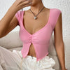 Sexy Square - neck Pink Tank Tops Korean Fashion Summer Sexy Women Clothes Slim Tees Woman V Neck Y2K Sleeveless 2024 Streetwear - MAGUSTA BEAUTY