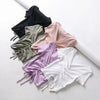 Sexy V Neck Cropped Tank Tops Women Drawstring Tie Up Front Camis Candy Colors Streetwear Slim Fit Ribbed Crop Top - MAGUSTA BEAUTY