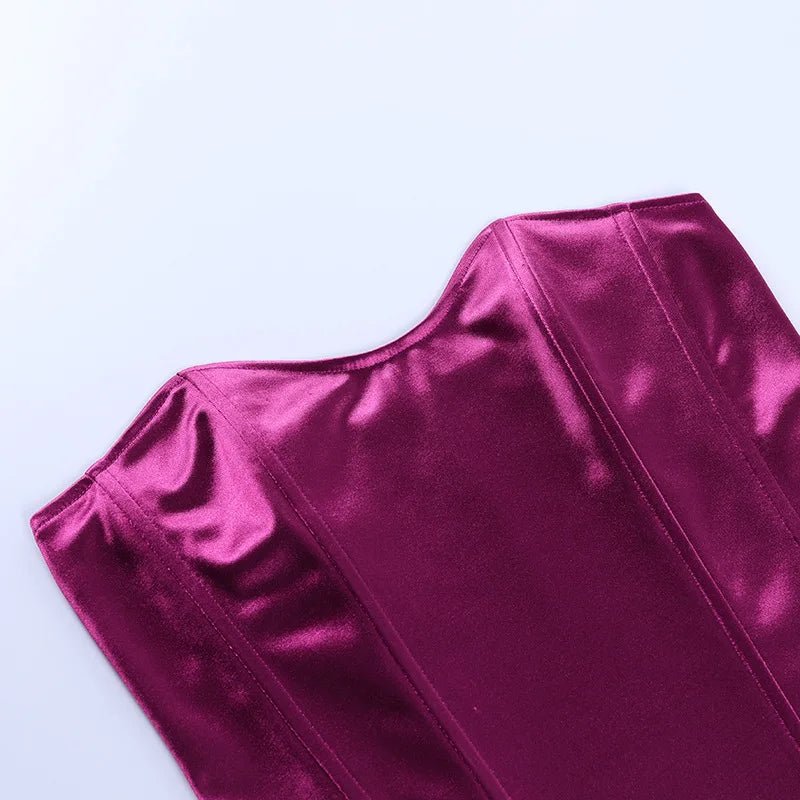 Sexy Women Tube Tops Solid Sleeveless Slim Skinny Corset Cropped Top 2024 Summer Casual Elegant Female Strapless Vest - MAGUSTA BEAUTY