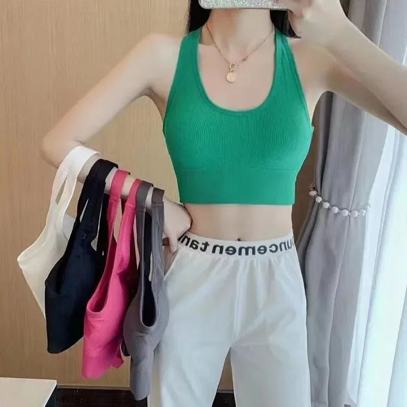 Sexy Women Vest Crop Top Sleeveless Vests Beach Women Sports Vest Tops Camisole Party Backless Suspenders Straps Underdress - MAGUSTA BEAUTY