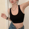 Sexy Women Vest Crop Top Sleeveless Vests Beach Women Sports Vest Tops Camisole Party Backless Suspenders Straps Underdress - MAGUSTA BEAUTY