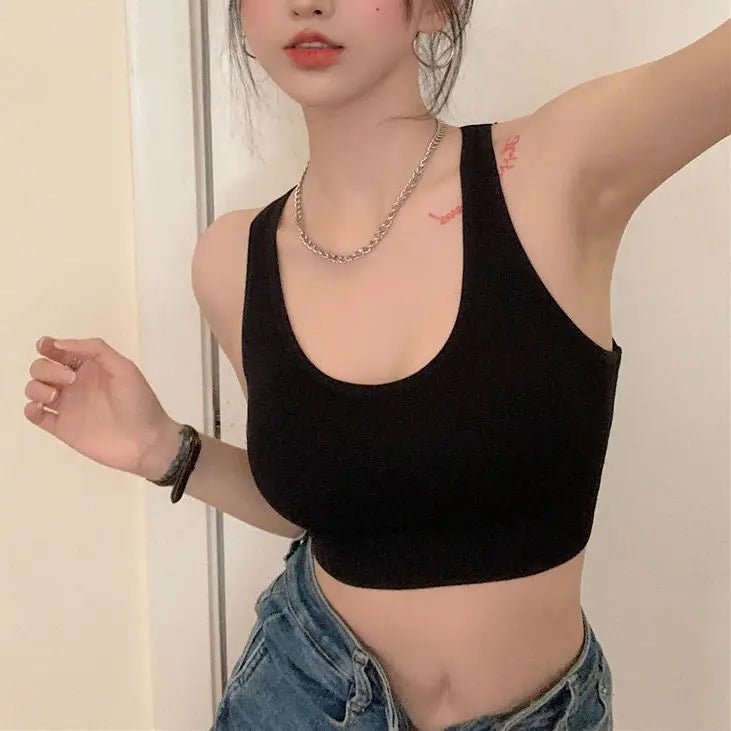 Sexy Women Vest Crop Top Sleeveless Vests Beach Women Sports Vest Tops Camisole Party Backless Suspenders Straps Underdress - MAGUSTA BEAUTY