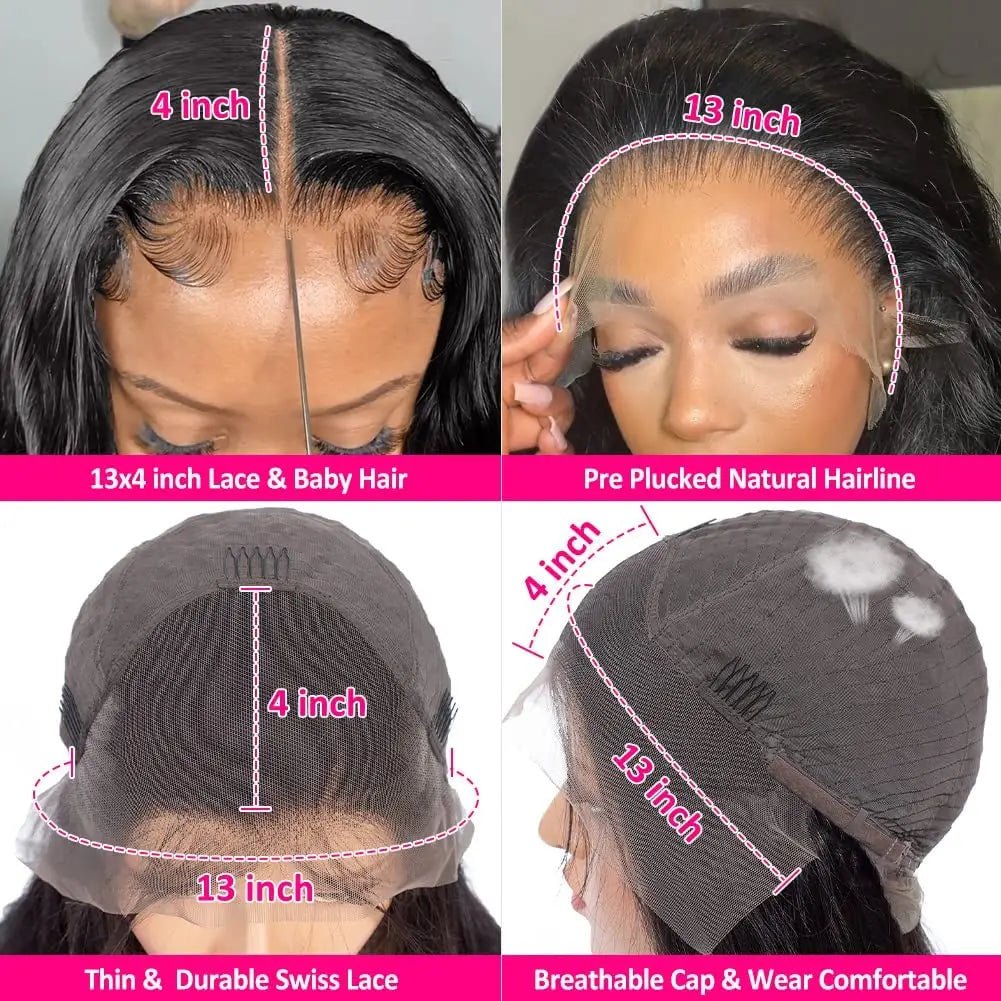 Short Bob Wig Human Hair 13x4 Lace Front Wig Body Wave Brazilian Remy Short Bob Wigs 200 Density 4x4 Lace Closure Body Wave Wigs - MAGUSTA BEAUTY
