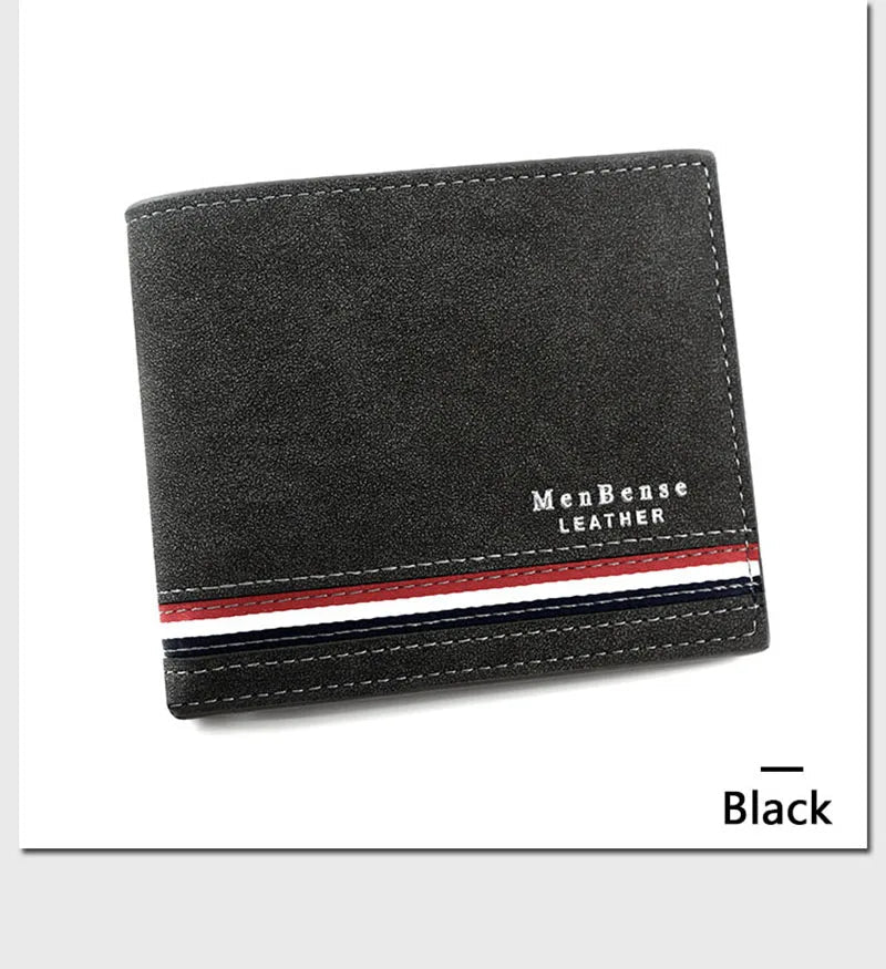 Short Men Wallets Zipper Coin Pocket Slim Card Holder Name Engraved Luxury Male Purses High Quality PU Leather Men's Wallet - MAGUSTA BEAUTY