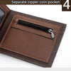 Short Men Wallets Zipper Coin Pocket Slim Card Holder Name Engraved Luxury Male Purses High Quality PU Leather Men's Wallet - MAGUSTA BEAUTY