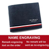Short Men Wallets Zipper Coin Pocket Slim Card Holder Name Engraved Luxury Male Purses High Quality PU Leather Men's Wallet - MAGUSTA BEAUTY
