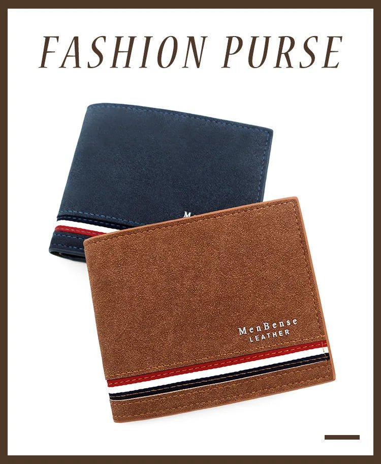 Short Men Wallets Zipper Coin Pocket Slim Card Holder Name Engraved Luxury Male Purses High Quality PU Leather Men's Wallet - MAGUSTA BEAUTY
