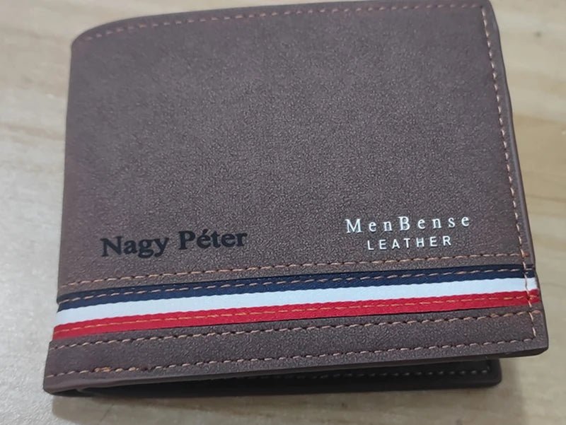 Short Men Wallets Zipper Coin Pocket Slim Card Holder Name Engraved Luxury Male Purses High Quality PU Leather Men's Wallet - MAGUSTA BEAUTY