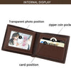 Short Men Wallets Zipper Coin Pocket Slim Card Holder Name Engraved Luxury Male Purses High Quality PU Leather Men's Wallet - MAGUSTA BEAUTY
