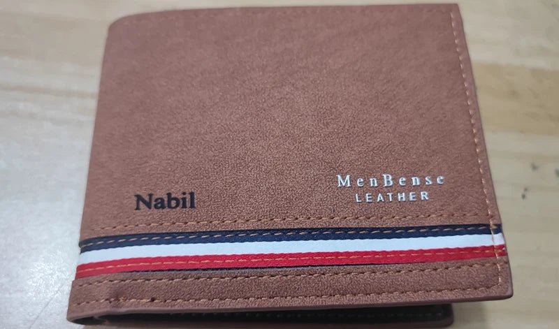 Short Men Wallets Zipper Coin Pocket Slim Card Holder Name Engraved Luxury Male Purses High Quality PU Leather Men's Wallet - MAGUSTA BEAUTY
