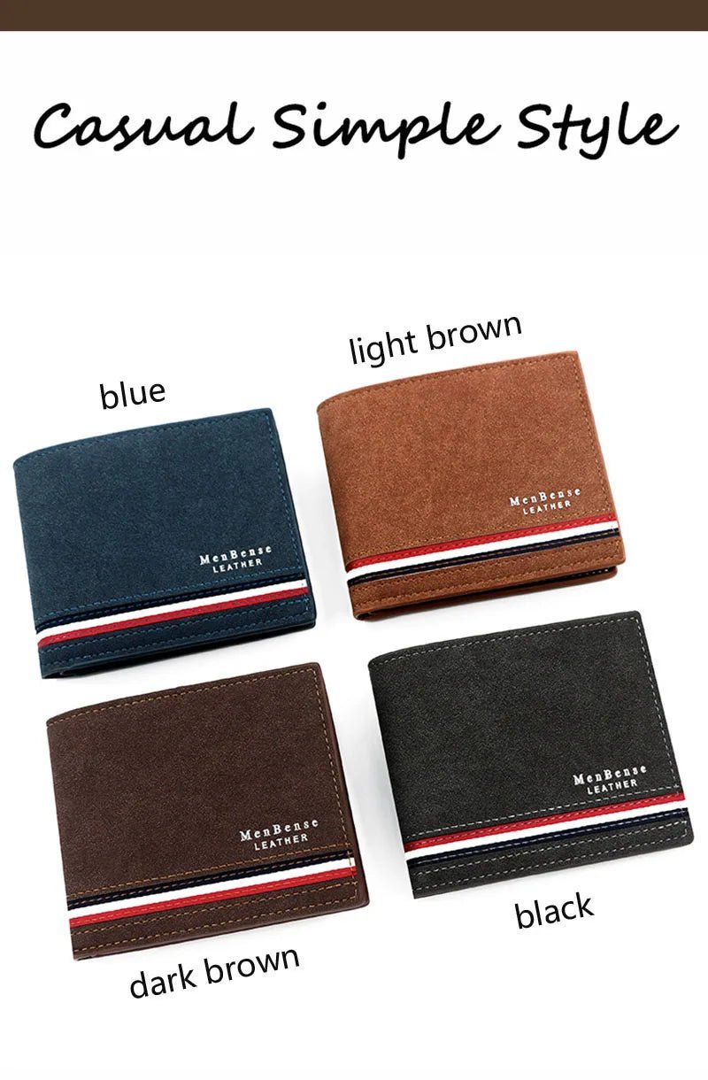 Short Men Wallets Zipper Coin Pocket Slim Card Holder Name Engraved Luxury Male Purses High Quality PU Leather Men's Wallet - MAGUSTA BEAUTY
