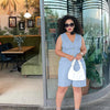 Shorts Pant Set Women Two Piece Sets V Neck Sleeveless Vests Tops Short Pants High Waist Y2k Streetwear Casual Solid 2026 - MAGUSTA BEAUTY
