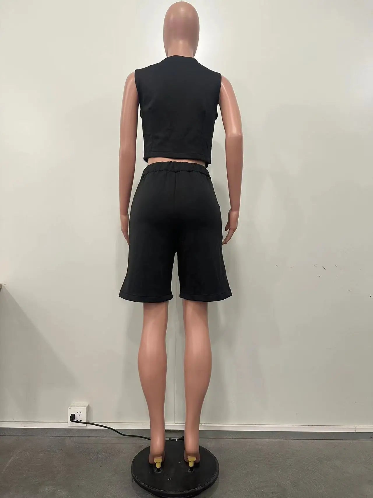 Shorts Pant Set Women Two Piece Sets V Neck Sleeveless Vests Tops Short Pants High Waist Y2k Streetwear Casual Solid 2026 - MAGUSTA BEAUTY