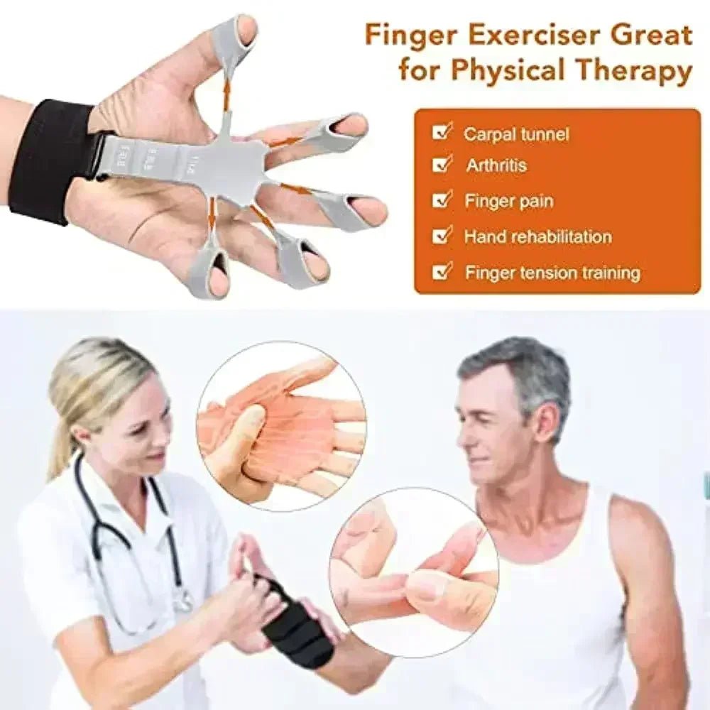 Silicone Grip Training and Exercise Finger Exercise Stretcher Hand Strengthener Arthritis Grip Trainer Hand Brush Expander Grips - MAGUSTA BEAUTY