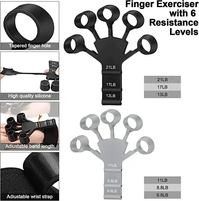 Silicone Grip Training and Exercise Finger Exercise Stretcher Hand Strengthener Arthritis Grip Trainer Hand Brush Expander Grips - MAGUSTA BEAUTY