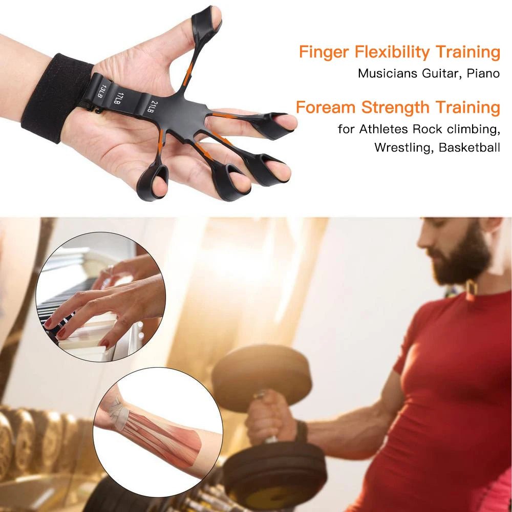Silicone Grip Training and Exercise Finger Exercise Stretcher Hand Strengthener Arthritis Grip Trainer Hand Brush Expander Grips - MAGUSTA BEAUTY