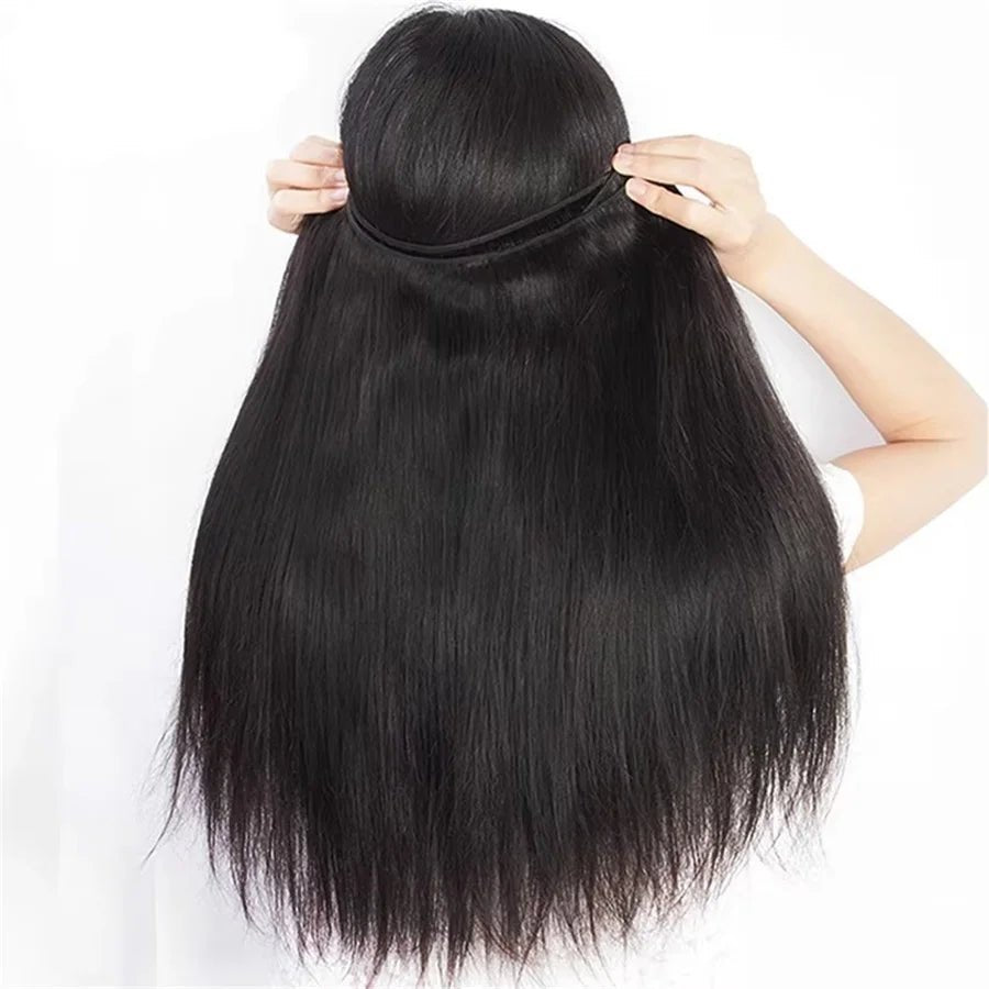 Silky Straight Bundles Human Hair Remy Brazilian Hair Extensions 1/3/4 PCS Natural Black Hair Weave Bundles 14 - 30 Inches - MAGUSTA BEAUTY