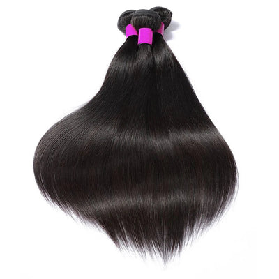 Silky Straight Bundles Human Hair Remy Brazilian Hair Extensions 1/3/4 PCS Natural Black Hair Weave Bundles 14 - 30 Inches - MAGUSTA BEAUTY
