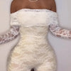 Sisterlinda Autumn Release Junior Short Sexy High Street Jumpsuits M24Q62420Girl Knit Lace White Slim Backless Fashion Jumpsuits - MAGUSTA BEAUTY