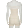 Sisterlinda Autumn Release Junior Short Sexy High Street Jumpsuits M24Q62420Girl Knit Lace White Slim Backless Fashion Jumpsuits - MAGUSTA BEAUTY