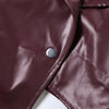 Sisterlinda Faux Leather Single Button Crop Jacket Women Autumn Trend Cross Neck Full Sleeve Wild Style Classic Streetwear Coat - MAGUSTA BEAUTY