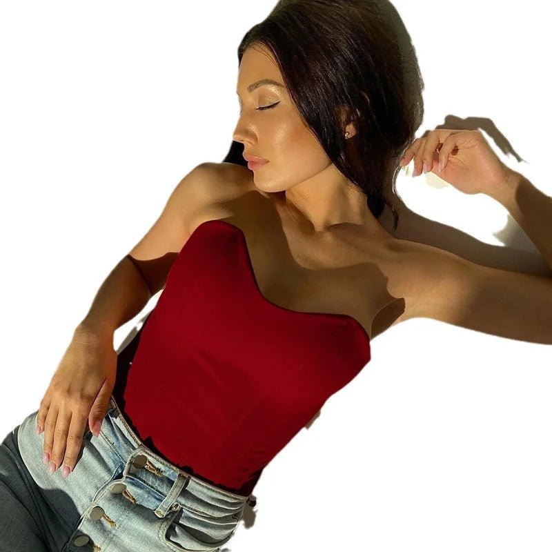 Sleeveless Off Shoulder Vest Women Fashion Sexy Tops Vest Female Solid Color Summer Backless Tops For Ladies Outwear - MAGUSTA BEAUTY