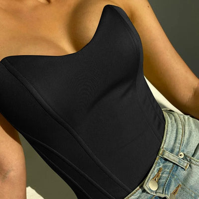 Sleeveless Off Shoulder Vest Women Fashion Sexy Tops Vest Female Solid Color Summer Backless Tops For Ladies Outwear - MAGUSTA BEAUTY