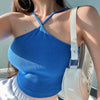Slim Fitting Cami Crop Top Sexy Aesthetic Short Halter Tops Dopamine Tube Top - MAGUSTA BEAUTY